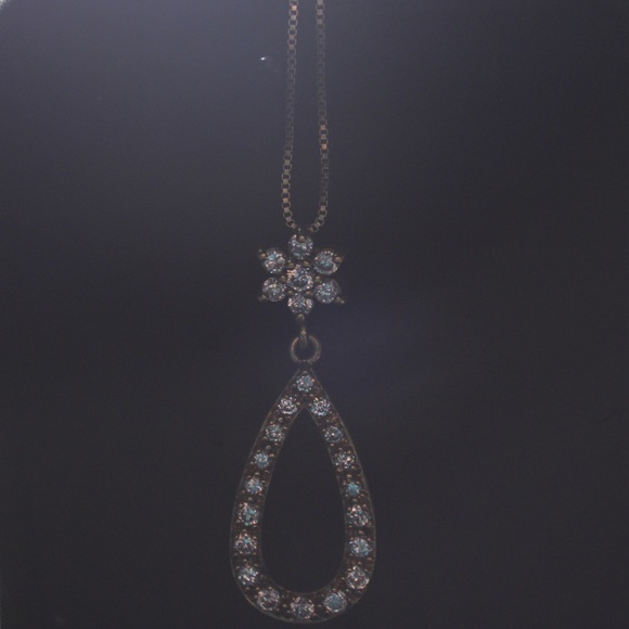 Beautiful Gold toned 925 RJ CZ Necklace - Picture 8 of 14